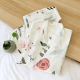 2025 new Japanese kimono suit pajamas spring and summer ladies cotton three-quarter sleeves big flowers home clothes thin loose 2025 new Japanese kimono suit pajamas spring and summer ladies cotton three-quarter sleeves big flowers home clothes thin loose