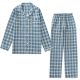 Spring and autumn mens pajamas long-sleeved trousers cotton double gauze lattice large size suit home service men's pajamas suit Spring and autumn mens pajamas long-sleeved trousers cotton double gauze lattice large size suit home service men's pajamas suit
