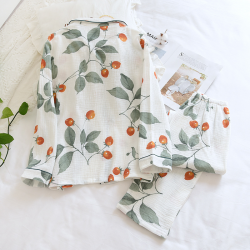 2025 spring and autumn new ladies pajamas 100% cotton long-sleeved home wear comfortable plus size summer thin sleepwear women