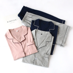 Summer 2025 new cotton couple pajamas suit female short-sleeved shorts men's pajamas thin home service suit  pyjamas women pink