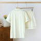 2025 Summer New Women's Pajama Set 100% Knitted Cotton Short Sleeve Shorts Two Piece Cardigan Solid Color Casual Large Homewear 2025 Summer New Women's Pajama Set 100% Knitted Cotton Short Sleeve Shorts Two Piece Cardigan Solid Color Casual Large Homewear