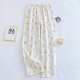 2025 Japanese Spring/Summer New Women's Pajama Pants 100% Cotton Crepe Pants Sweet and Cute Pajama Ladies Loose Home Pants 2025 Japanese Spring/Summer New Women's Pajama Pants 100% Cotton Crepe Pants Sweet and Cute Pajama Ladies Loose Home Pants