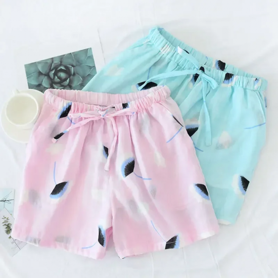Women Cotton Shorts Double Gauze Home Pajama Pants Sleep Bottoms Summer Casual Beach Pants Sleep Wear Lounge Pajama Shorts Women Cotton Shorts Double Gauze Home Pajama Pants Sleep Bottoms Summer Casual Beach Pants Sleep Wear Lounge Pajama Shorts