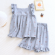 Pure desire for ins in summer, flounce shorts, cotton suspenders, pajamas, women's summer home clothes, two-piece suit, summer Pure desire for ins in summer, flounce shorts, cotton suspenders, pajamas, women's summer home clothes, two-piece suit, summer