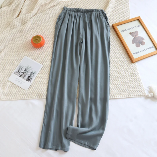 2025 New Summer Couple Sleeping Pants Gongsatin Viscous Fiber Men's and Women's Sleeping Pants Thin Large Loose Home Pants 2025 New Summer Couple Sleeping Pants Gongsatin Viscous Fiber Men's and Women's Sleeping Pants Thin Large Loose Home Pants