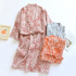 2025 Japanese Kimono Women's New 100% Cotton Loose Bathrobe Lace up Kimono Bathrobe Sweat Steaming Gown Pajama Ladies Sleepwear