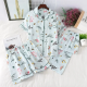 Three-piece Japanese-style pajamas women spring and summer autumn 100% cotton gauze short-sleeved shorts trousers summer suit ho Three-piece Japanese-style pajamas women spring and summer autumn 100% cotton gauze short-sleeved shorts trousers summer suit ho