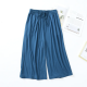 Summer Japanese style loose cropped trousers ladies modal thin shorts solid color wide leg large size home pants womens bottoms Summer Japanese style loose cropped trousers ladies modal thin shorts solid color wide leg large size home pants womens bottoms