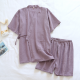 Summer New Style Japanese Kimono Pajamas Suit Couple Thin Cotton Crepe Men's Short-Sleeved Shorts Two-piece Women's Home Service Summer New Style Japanese Kimono Pajamas Suit Couple Thin Cotton Crepe Men's Short-Sleeved Shorts Two-piece Women's Home Service