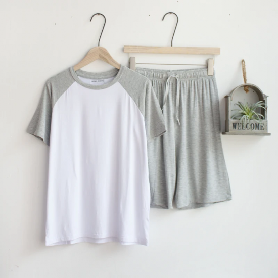 Modal summer pajamas for men thin section loose short sleeve shorts can be worn outside sports home service suit men sleepwear Modal summer pajamas for men thin section loose short sleeve shorts can be worn outside sports home service suit men sleepwear