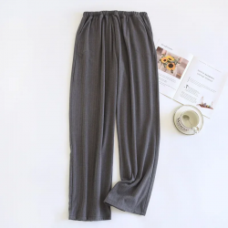 2025 Japanese New Autumn/Winter Couple Sleeper Pants, Men's and Women's Striped Home Sleeper Pants, Velvet Loose Large Pants