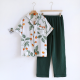 2025 Japanese Summer New Women's Pajama Set Short Sleeve+Long Pants Two piece Set 100%Cotton Thin Cardigan Home Furnishing Fresh 2025 Japanese Summer New Women's Pajama Set Short Sleeve+Long Pants Two piece Set 100%Cotton Thin Cardigan Home Furnishing Fresh