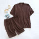 Summer New Style Japanese Kimono Pajamas Suit Couple Thin Cotton Crepe Men's Short-Sleeved Shorts Two-piece Women's Home Service Summer New Style Japanese Kimono Pajamas Suit Couple Thin Cotton Crepe Men's Short-Sleeved Shorts Two-piece Women's Home Service