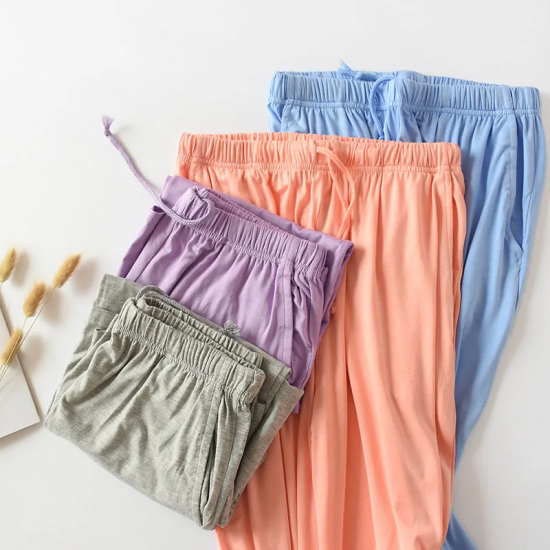 Summer comfortable ladies modal cropped pants thin section sports loose multicolor large size stretch home pants beach shorts Summer comfortable ladies modal cropped pants thin section sports loose multicolor large size stretch home pants beach shorts